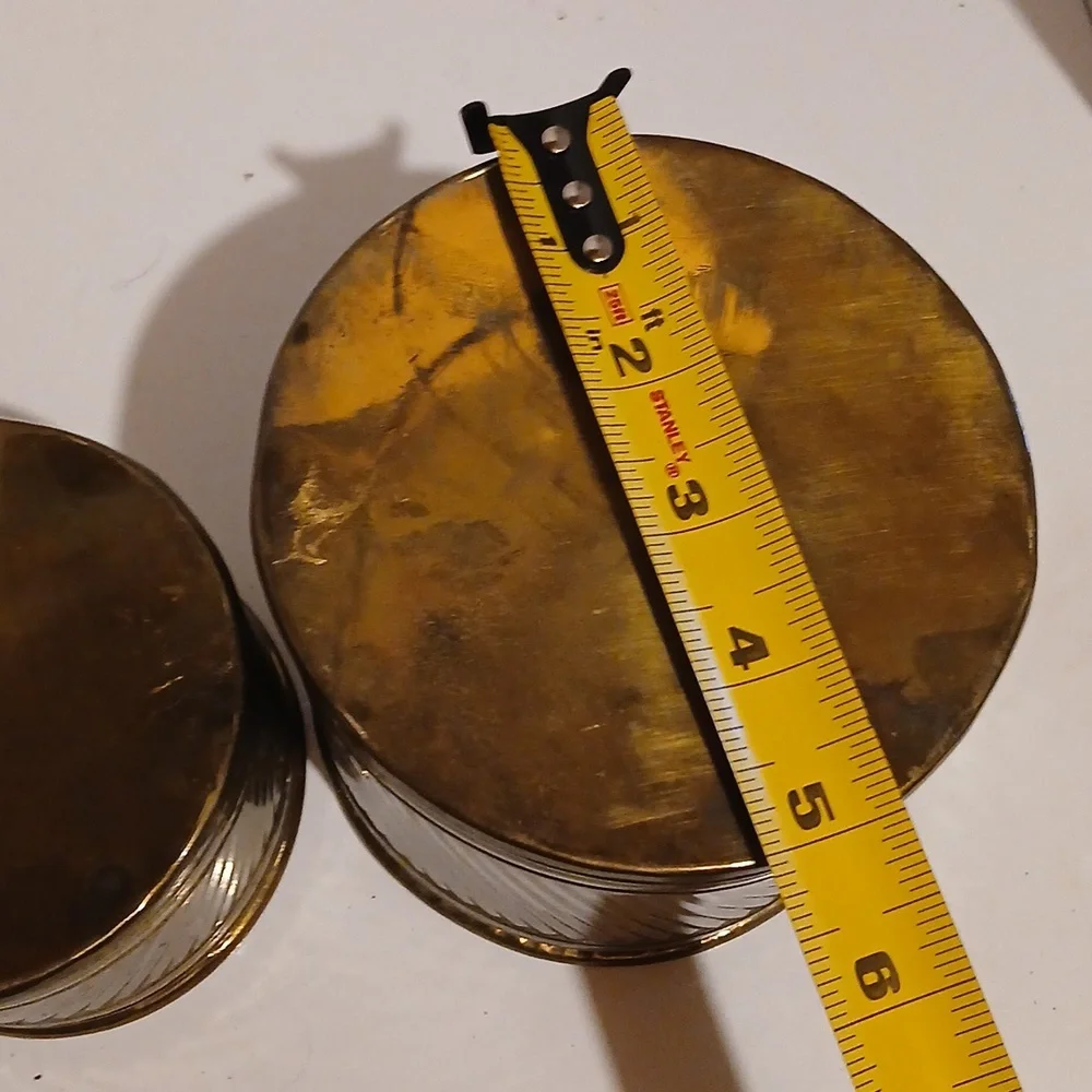 Vintage Brass Planter Set - Picture 6 of 6